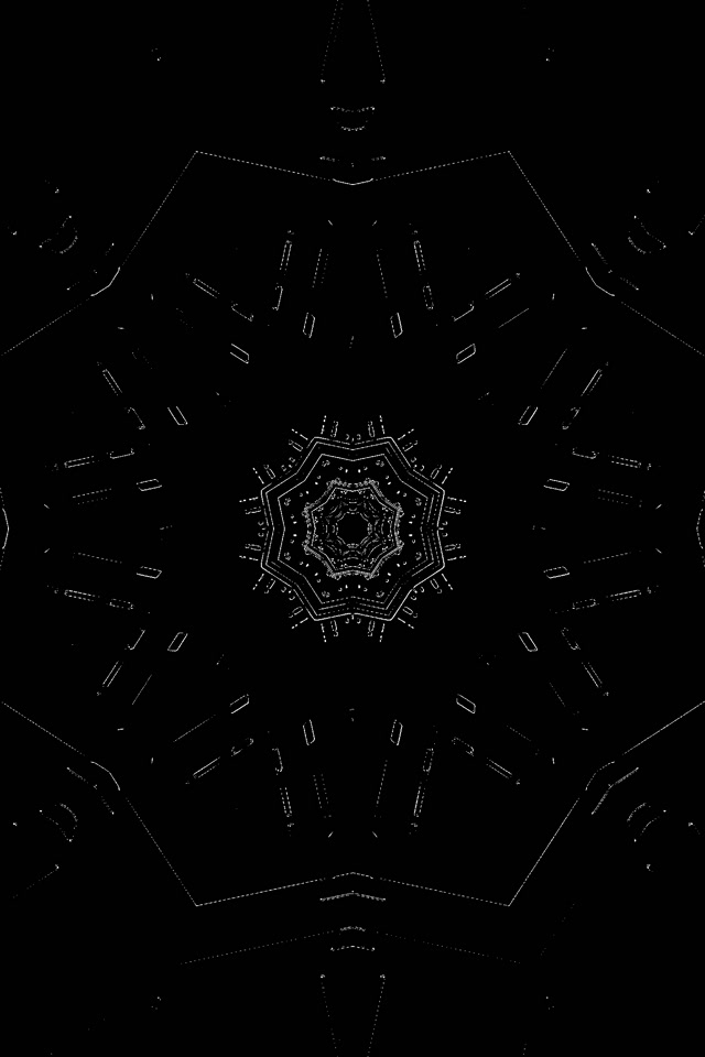 Túnel Neón Vórtice Pentágono Fractal | 2:3 Foto Vertical 60fps Salvapantallas VJLoops