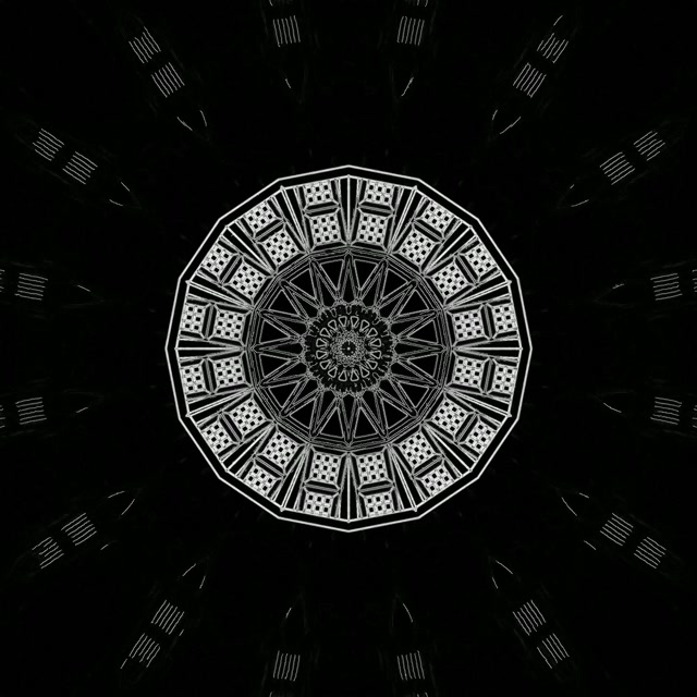 Túnel Neón Calidoscopio Mandala VJ Loop 1:1 Square 60fps Protector de Pantalla