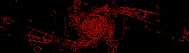 Túnel de Neón Vermello Vj loop Vórtice Octógono 32:9 Super Ultrawide 60fps Protector de Pantalla