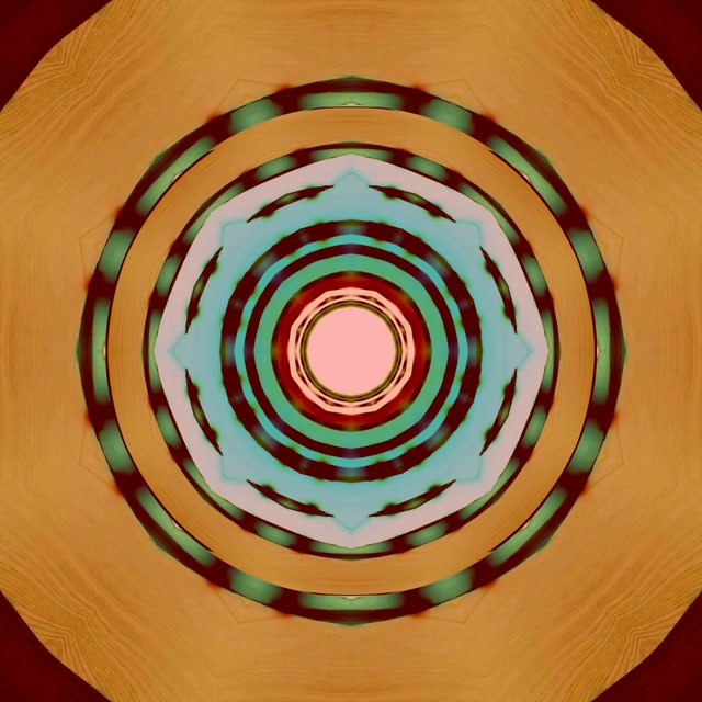 Túnel Neón Mandala Vermello Verde Azulado Vórtice | VJ Loop 1:1 Square 60fps Protector de Pantalla