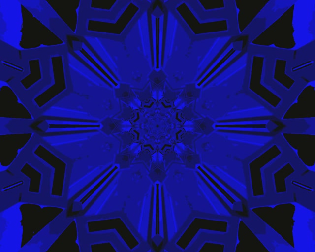 Túnel Neón Azul Caleidoscopio Estrela VJ Loop 5:4 Industrial 60fps Protector de Pantalla
