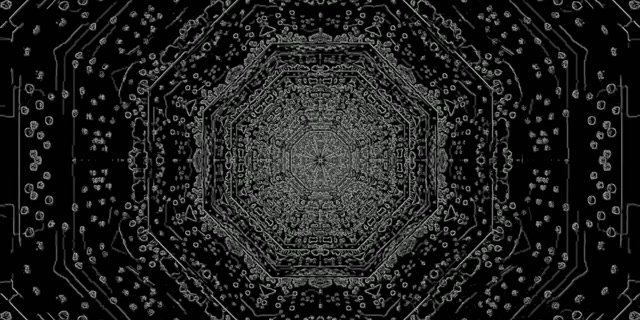 Túnel Neon Octógono Escuro Protector de Pantalla 2:1 Univisium 60fps VJ Loop protector de pantalla pc