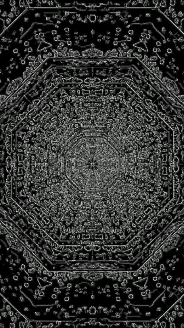 Túnel Neon Octógono Escuro Protector de Pantalla 60fps 9:16 Reels VJ Loop PC