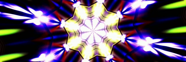 Túnel de Neón Caleidoscopio Burst VJ Loop 3:1 Triple Wide 60fps Protector de Pantalla