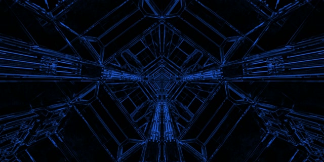 Túnel Neón Azul Protector de Pantalla 2:1 Univisium 60fps VJLoops PC Portátil