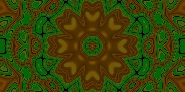 Túnel Neón Verde Ouro Engranaxe Mandala VJLoops 2:1 Univisium 60fps Protector de Pantalla