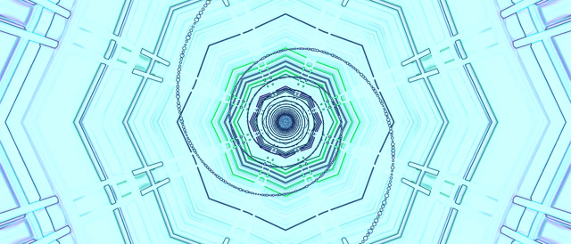 Túnel Neón Ciano Protector de Pantalla 21:9 Ultrawide 60fps Vj Loop PC Laptop