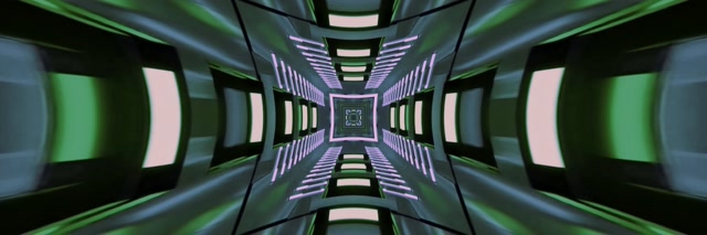 Túnel Neón Vórtice Diamante Caleidoscopio VJLoops 3:1 Triple Ancho 60fps Protector Pantalla