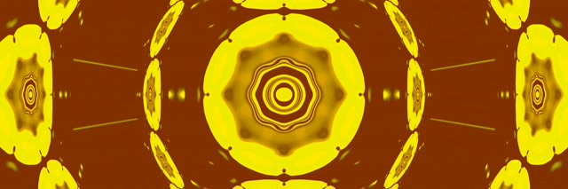 Túnel Neon Mandala Dourada Vórtice VJ Loop 3:1 Triple Wide 60fps Protector de Pantalla