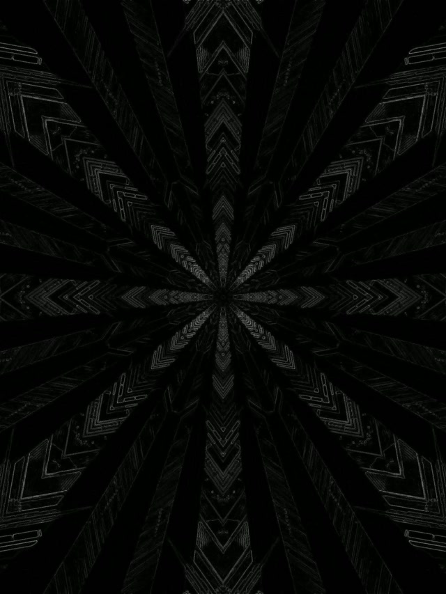 Fractal Escuro Caleidoscopio Túnel Neón VJ Loop 3:4 iPad Portrait 60fps Salvapantallas