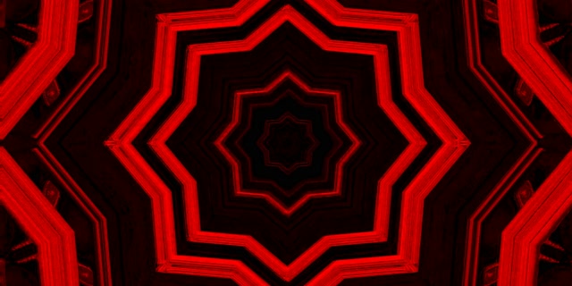 Túnel Neón Vermello Vórtice Estrela Vj Loop 2:1 Univisium 60fps Salvapantallas