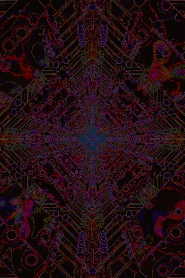 Túnel Neón Cruz Circuíto Simétrica 2:3 Photo Portrait 60fps Salvapantallas Vj Loop