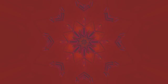 Túnel de Neón Vermello Caleidoscopio Floración Vj Loop 2:1 Univisium 60fps Protector de Pantalla