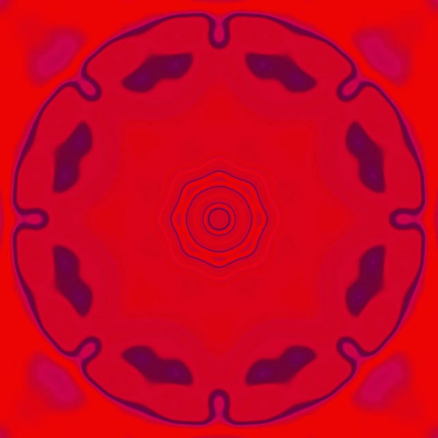 Túnel Neón Mandala Vermella Flor 1:1 Cadrado 60fps Protector de Pantalla VJLoops