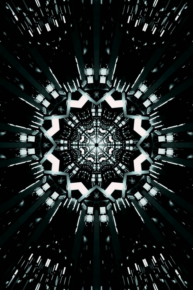 Túnel Neón Explosión Estrela Fractal VJ Loop 2:3 Photo Portrait 60fps Protector de Pantalla