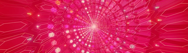 Túnel Neon Rosa Hexágono Vórtex VJ Loop 60fps 32:9 Super Ultrawide Protector de Pantalla