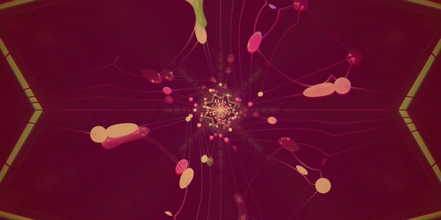 Vj loop Túnel Néon Carmesí Estrela Calidoscopio 2:1 Univisium 60fps Screensaver