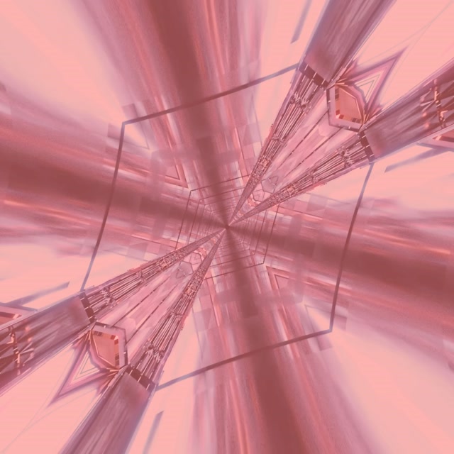 1:1 Cadrado Túnel Neón Rosa Estrea Xeométrica 60fps Protector de pantalla Clip VJ