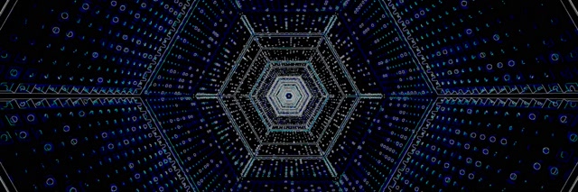 Túnel Neón Hexágono Vórtice VJ Loop 3:1 Triple Ancho 60fps Protector de Pantalla