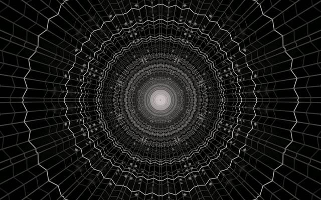 Túnel Neón Vórtice Tela de Araña VJ Loop 60fps 16:10 MacBook Protector de Pantalla