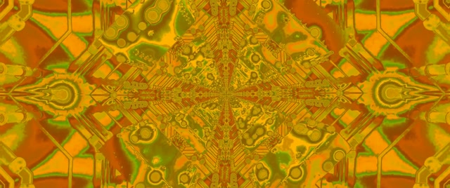 Túnel Neón Kaleidoscopio Fractal Dourado VJLoops 2.39:1 Cinemascope 60fps Protector de Pantalla