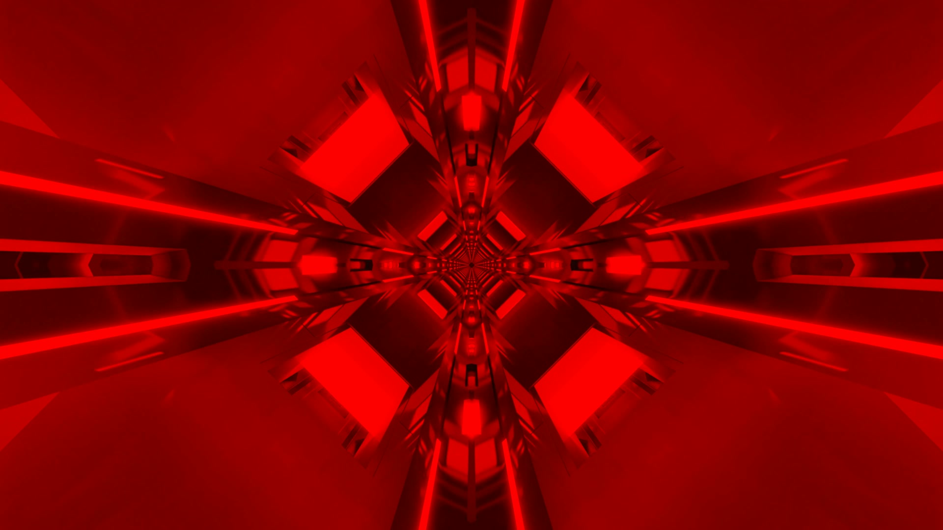 Red Neon Tunnel 4K UHD 60FPS Screensaver VJ Footage Visual Loop