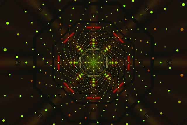 Neon Tunnel שומר מסך 3:2 Surface 60fps ירוק Dots VJ Loop PC Laptop