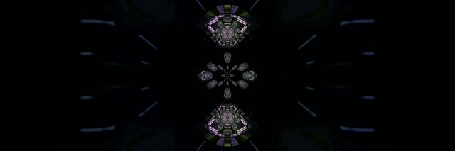 Neon Tunnel Kaleidoscope Vortex - 3:1 Triple Wide 60fps Screensaver Loop