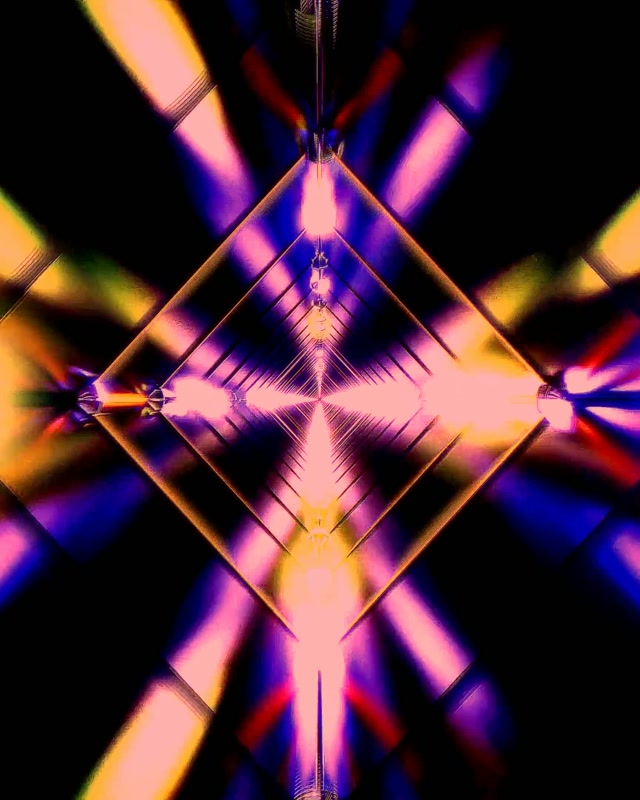 Infinite Neon Tunnel Diamond Vortex 4:5 Instagram 60fps VJ Loop Screensaver