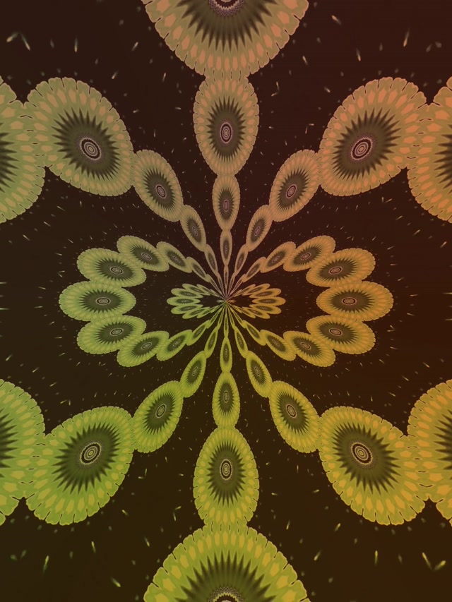 Fractal Kaleidoscope Neon Tunnel VJ Loop 3:4 iPad 60fps Screensaver