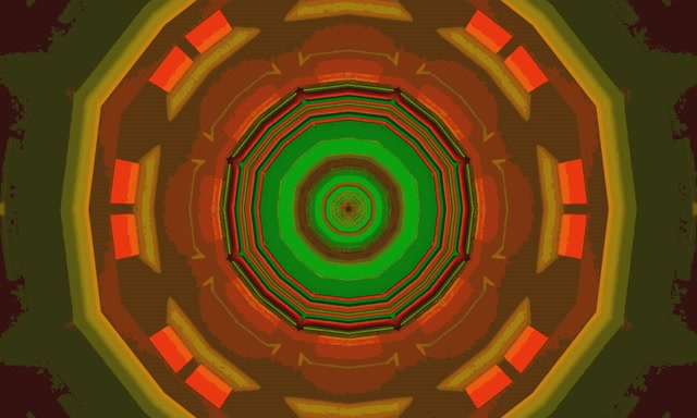 Neon Tunnel Green Octagon Vortex VJ Loop 5:3 Wide 60fps Screensaver