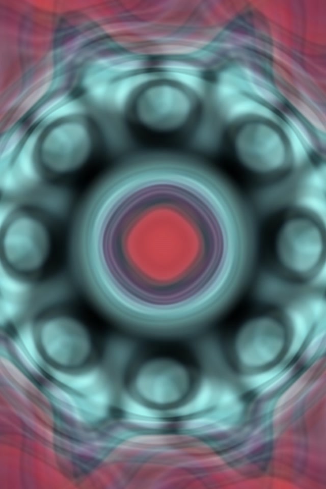 Pulsating Red Orb Neon Tunnel 9:16 Reels 60fps Screensaver VJ Loop