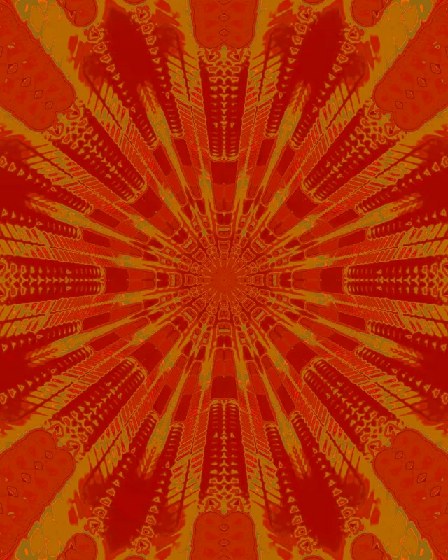 מנהרת ניאון פרקטל קליידוסקופ בעיצומו 60fps 4:5 Instagram Screensaver VJ Loop