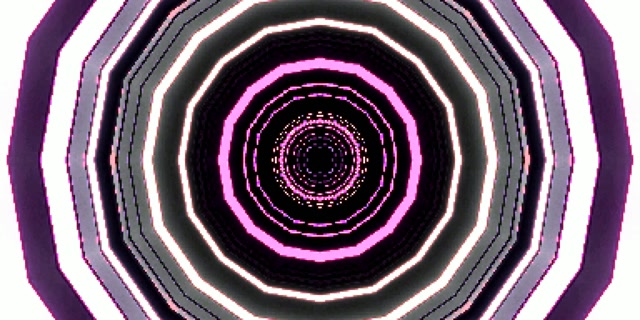 Neon Tunnel Pink Octagon Vortex Vj Loop 2:1 Univisium 60fps Screensaver