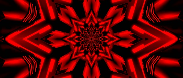 Neon Tunnel Green Star Kaleidoscope Vj Loop 21:9 Ultrawide 60fps Screensaver