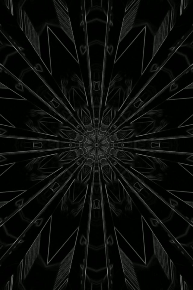 Neon Tunnel Dark Mandala Burst VJ Loop 2:3 Photo Portrait 60fps Screensaver