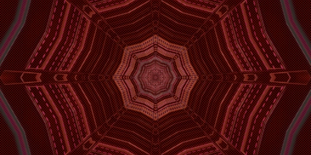 Red Octagon Neon Tunnel Vj Loop 2:1 Univisium 60fps Screensaver