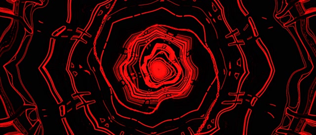 Red Neon Tunnel Vortex VJ Loop 21:9 Ultrawide 60fps Screensaver