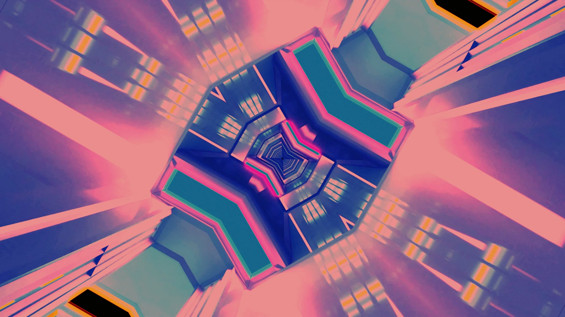 Neon Tunnel VJ Animation 4K UHD 60FPS Screensaver Windows Laptop