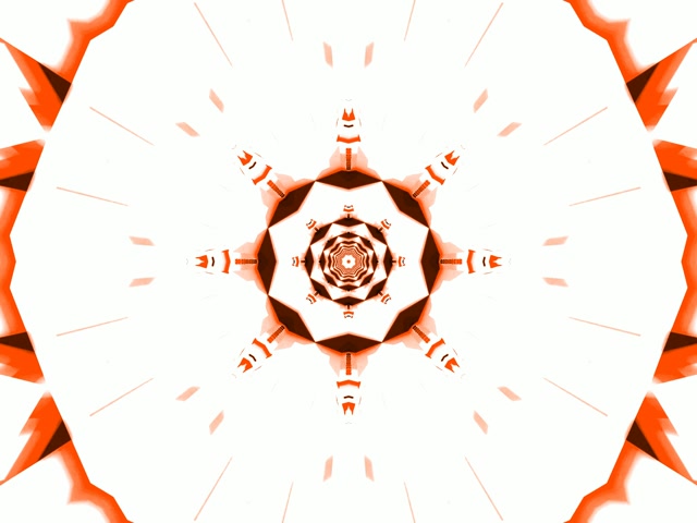 Neon Tunnel लाल स्टार कैलाइडोस्कोप Vj Loop 4:3 Classic 60fps Screensaver