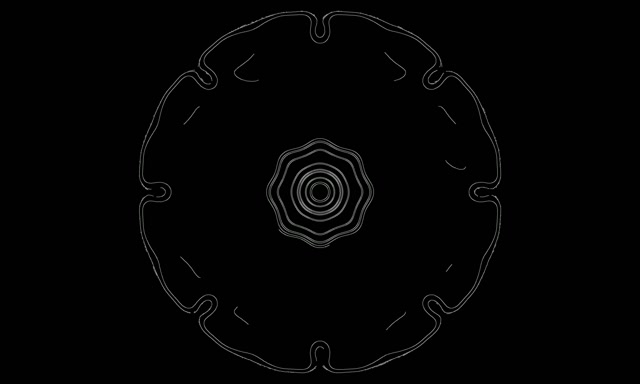 Neon Tunnel White Rose Screensaver 5:3 Wide 60fps VJ Loop PC