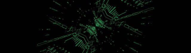 नियॉन टनल ग्रीन सर्किट बर्स्ट VJ Loop 60fps 32:9 सुपर अल्ट्रावाइड स्क्रीनसेवर