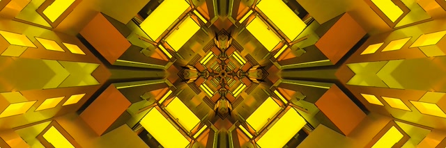 स्वर्णिम नीयन टनल स्क्रीनसेवर 3:1 ट्रिपल वाइड 60fps VJ Loop पीसी लैपटॉप