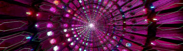 पिंक नियॉन टनल स्क्रीनसेवर 32:9 सुपर अल्ट्रावाइड 60fps VJ Loop