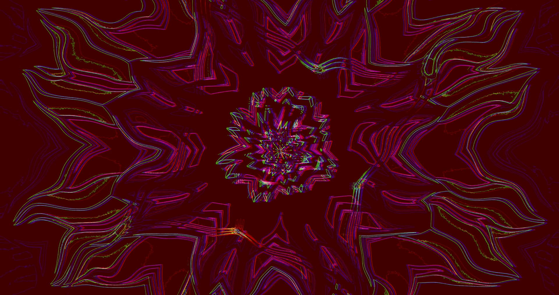 Neon tunel crveni fraktal čuvar ekrana 4K UHD 60fps VJ Loop