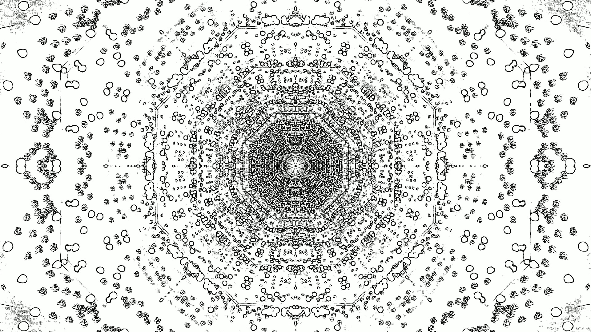 Mandala Neon Tunel Screensaver PC 4K UHD 60fps Živa Pozadina