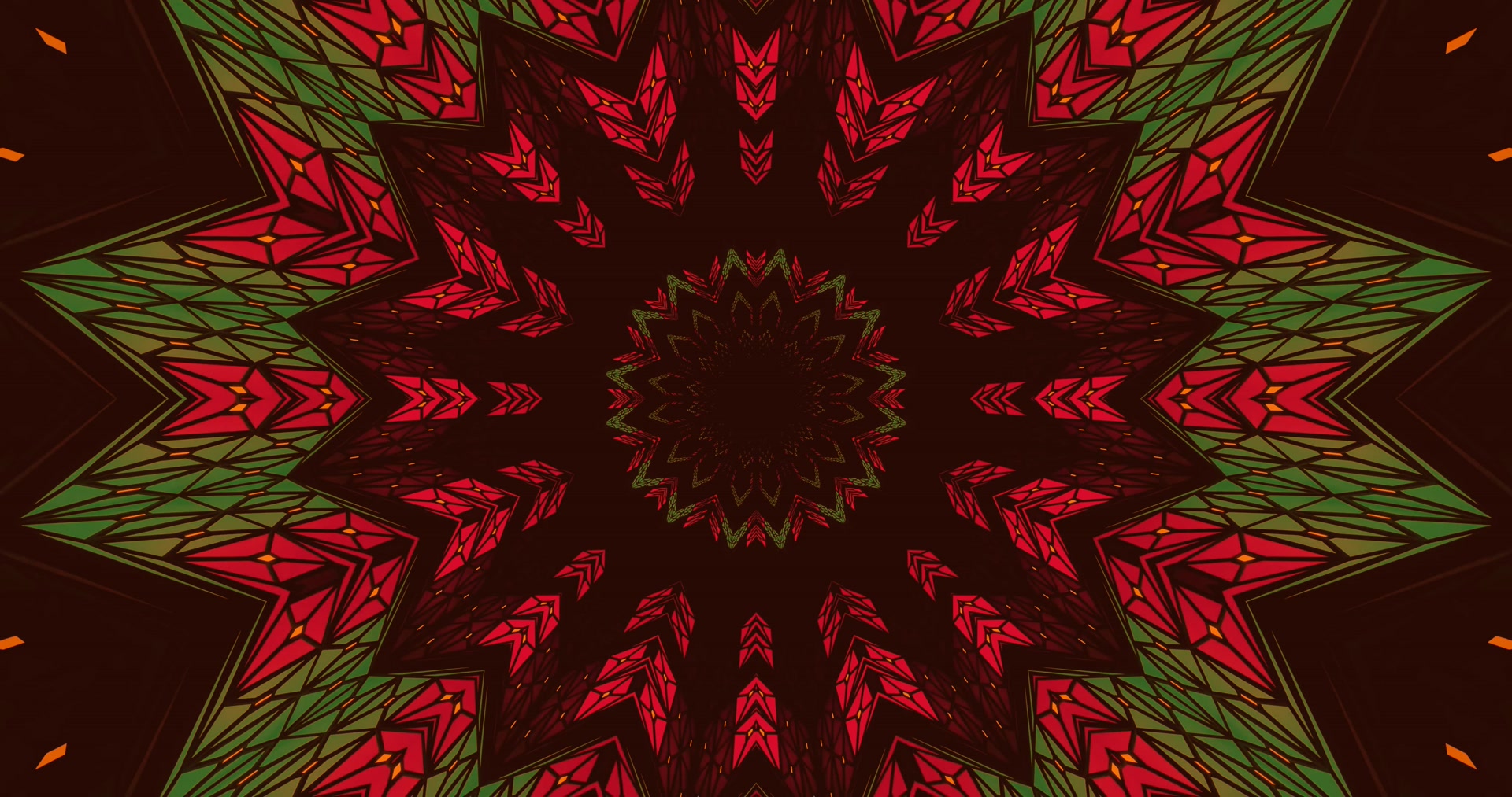 Crveno Zelena Mandala Neon Tunel 4K UHD 60fps čuvar zaslona Vj loop