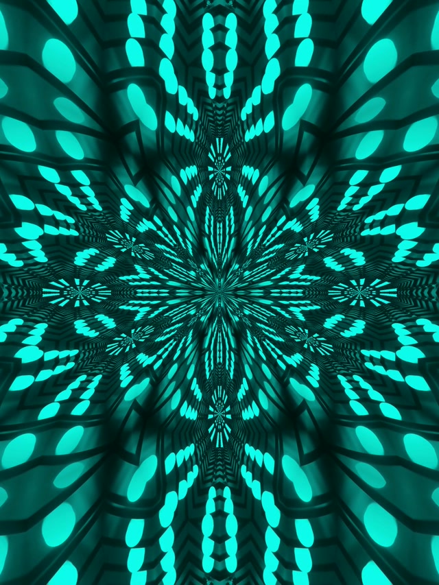Red Fractal Kaleidoscope Neon Tunnel Vj Loop 3:4 iPad Portrait 60fps Screensaver