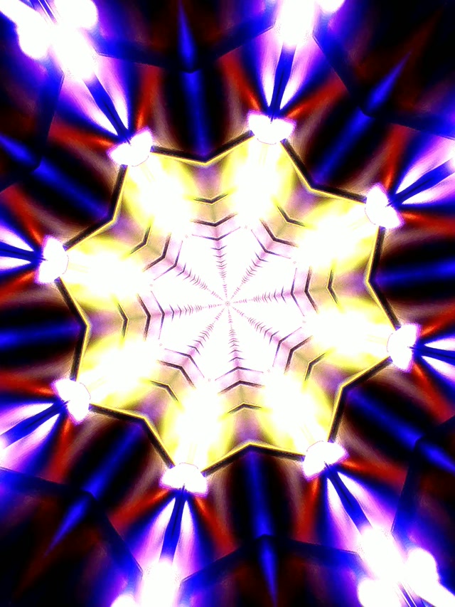Neon Tunnel Kaleidoscope Burst | 3:4 iPad Portrait 60fps VJ Loop Screensaver