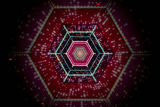 Vj loop Neon Tunel Heksagon Vrtlog Ljubičast 3:2 surface 60fps čuvar zaslona